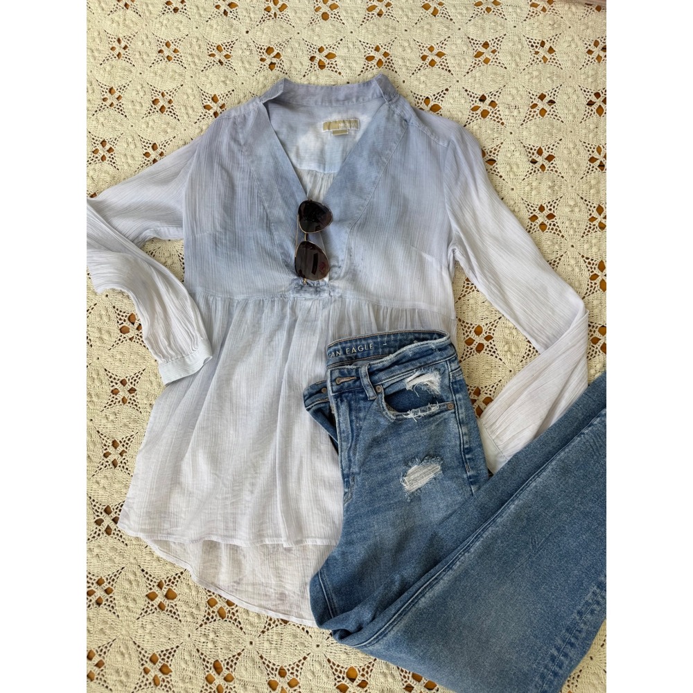 Michael Kors Bohemian Tie‎ Dye Crinkle Chiffon Tunic Sz 8